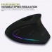 USB Rechargeable Wireless Mouse 2.4GHz Vertical Gaming Mouse 800 1600 2400 DPI