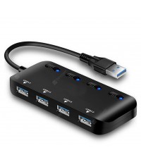 High-Speed Ultra-Thin USB 3.0 4-Port Hub One Drag Four USB3.0 Hub