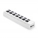 ZX - 4U004W Vertical Type 7 Port USB 3.0 Hub with Independent Switches