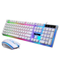 G21 Wired USB Luminous Computer Mechanical Backlit Keyboard and Mouse Set