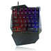 G7 One Handed Gaming Keyboard Mobile Game Color Backlit Player Mechanical Sensation Keypad