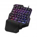 G92 Wired One-handed Gaming Keyboard USB Mini Luminous RGB Backlight Ergonomic Keyboard for PC Gamer