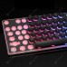 GX60 Punk Monochromatic Backlight Retro Wired Gaming Keyboard