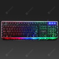 GX60 Punk Monochromatic Backlight Retro Wired Gaming Keyboard