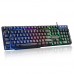 MK100 Keyboard Wired USB Waterproof Backlight Keyboard Game Office Mechanical Keyboard Mouse Set