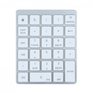 N960 Mini Wireless 28-key Numeric Keyboard Office Aluminum Bluetooth Wireless Charging Numeric Keypad