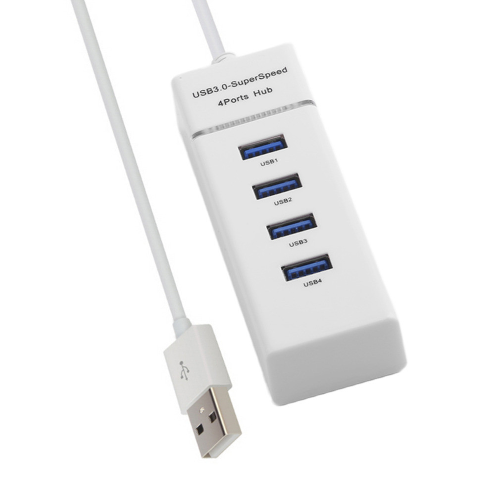 Super Speed USB3.0 4 Port Power Strip Socket Outlet Plug Smart Socket - White