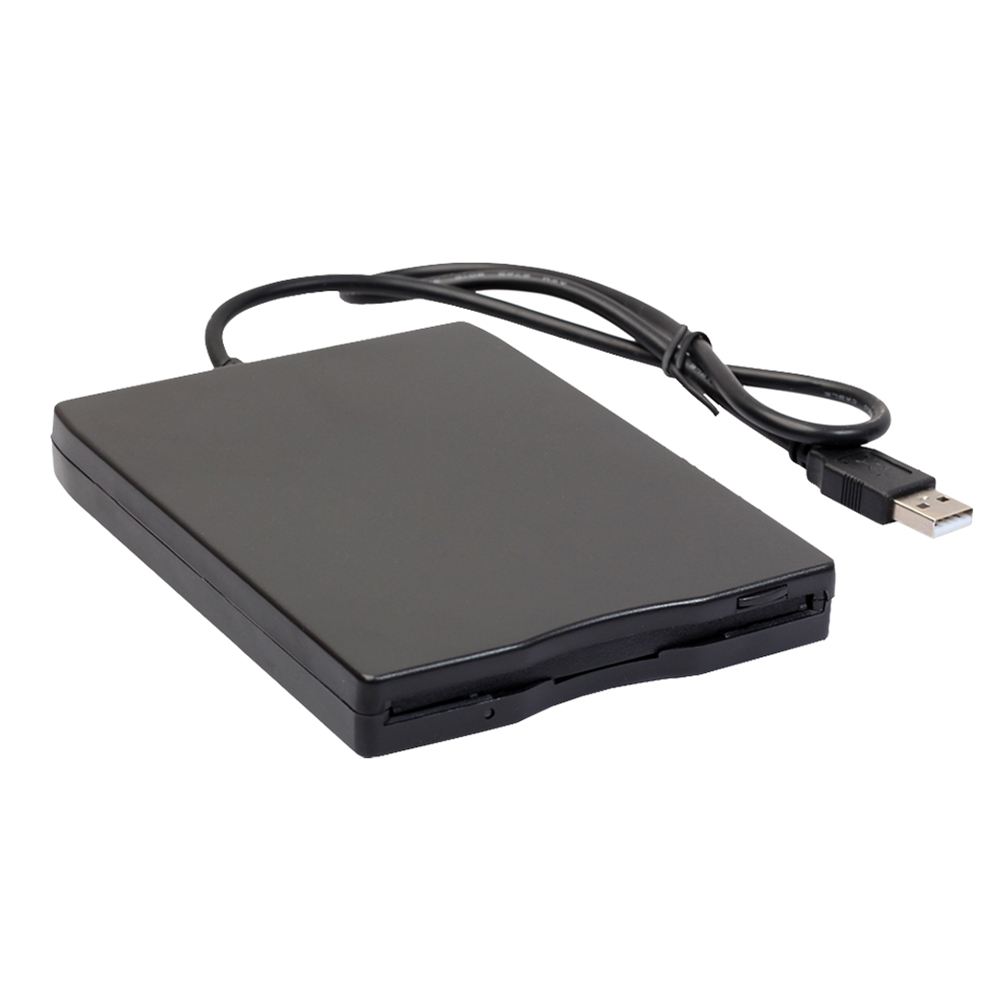 Black USB Portable Interface Disk FDD External USB Floppy Drive for Laptop