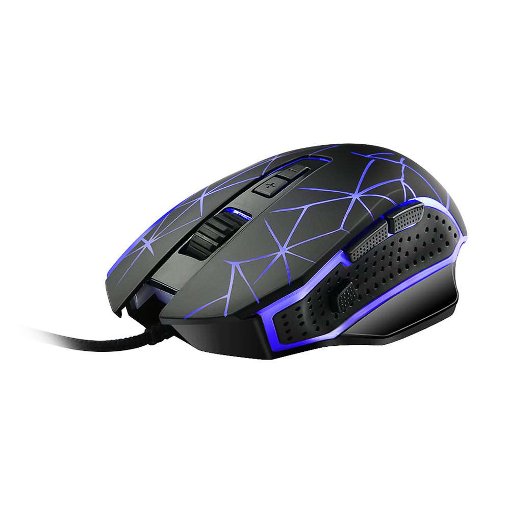 YWYT G816 Cable game mouse 8 button game mouse USB game photoelectric mouse colo- Black USB Port