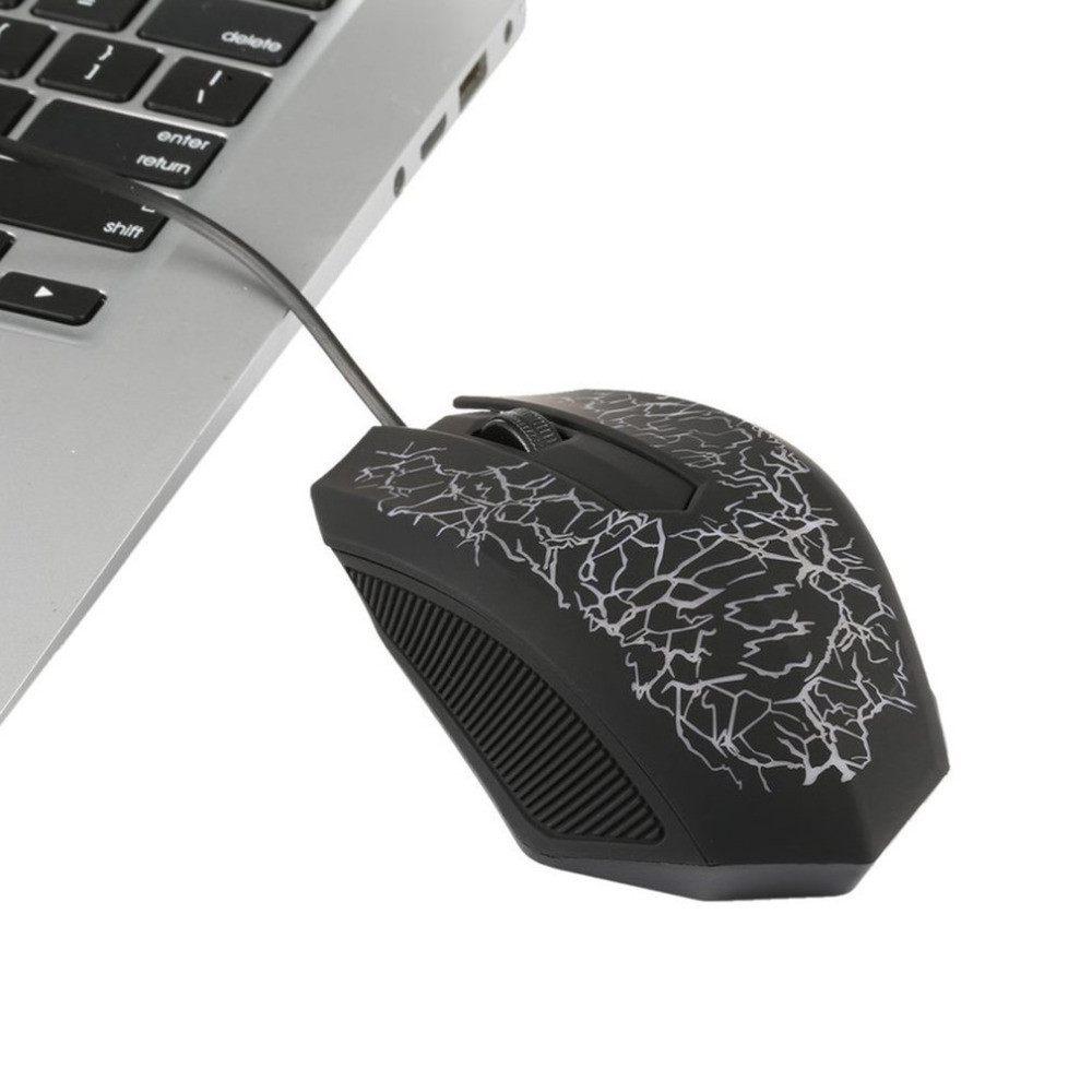 USB Optical Wired Gaming Mouse for PC Laptop Mice - Black