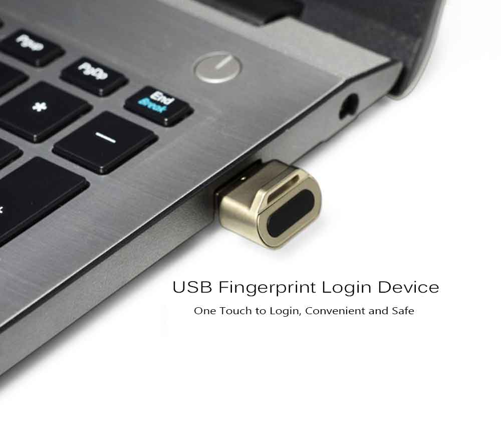 USB Fingerprint Login Device Password Recognition Unlocking Computer Notebook Desktop Automatic Boot- Silver