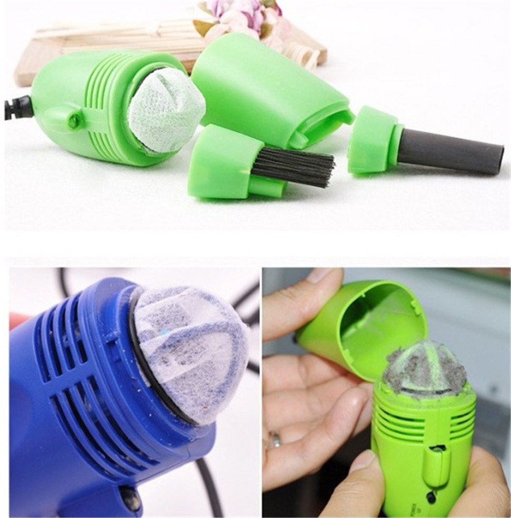 Computer Vacuum Mini USB Keyboard Cleaner Desktop Laptop Brush Dust Cleaning Kit