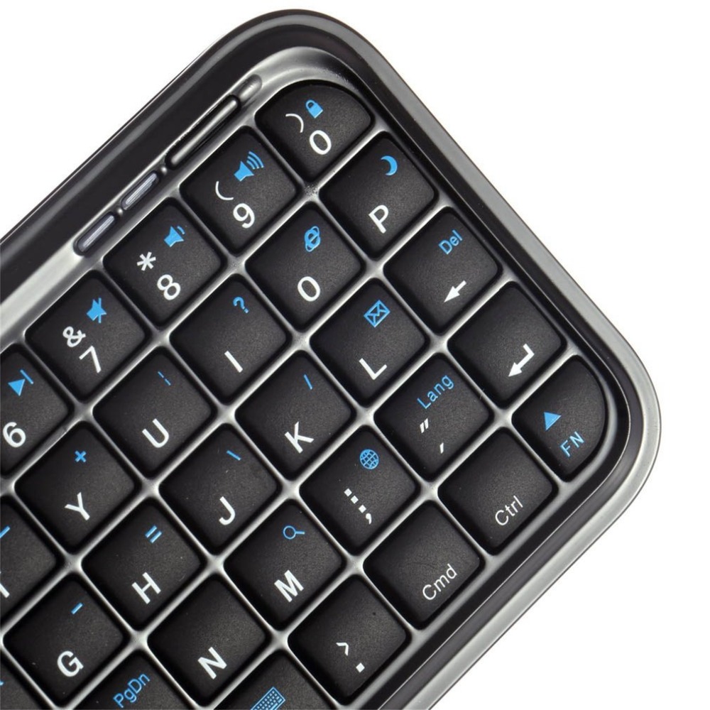 Mini Wireless Rechargeable Ultra-Thin Bluetooth 3.0 Keyboard  - Black