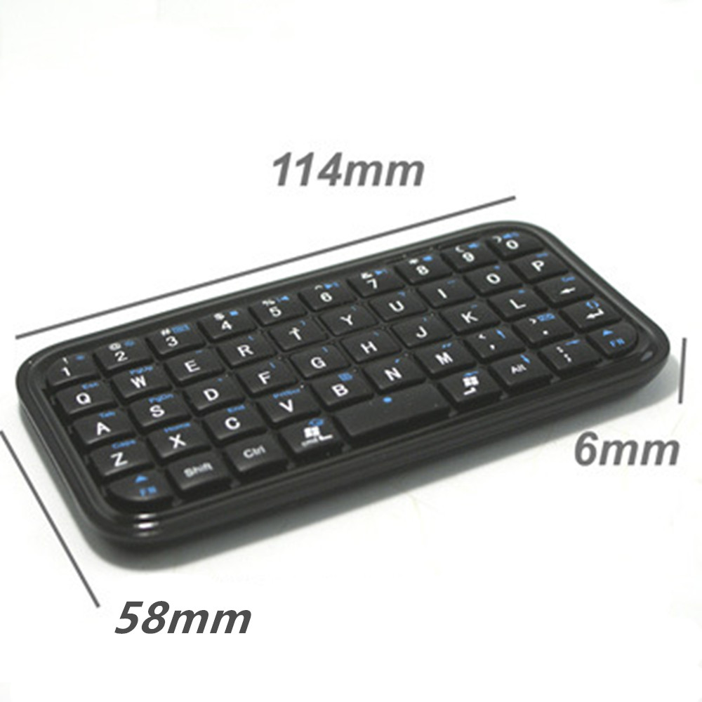 Mini Wireless Rechargeable Ultra-Thin Bluetooth 3.0 Keyboard  - Black