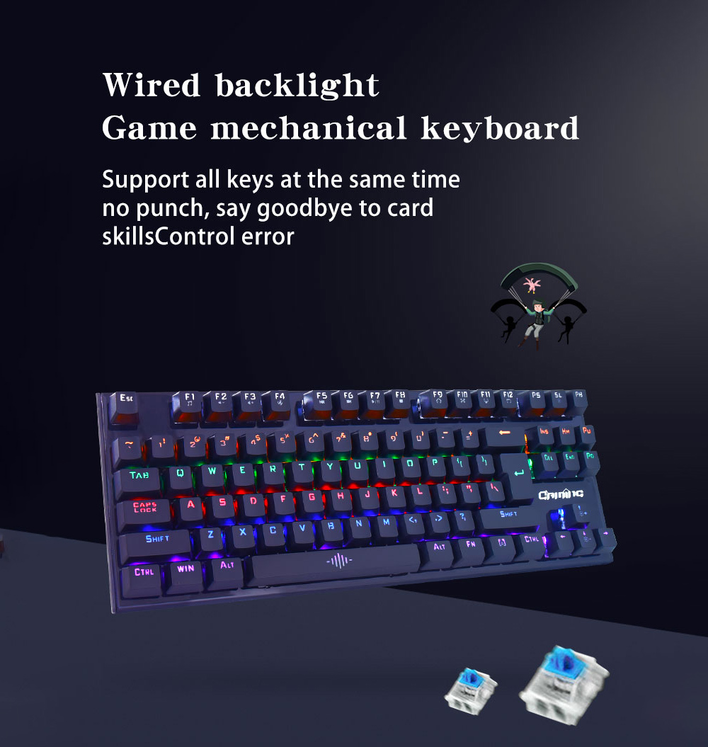 K28 Mechanical Wired Gaming Keyboard - Black